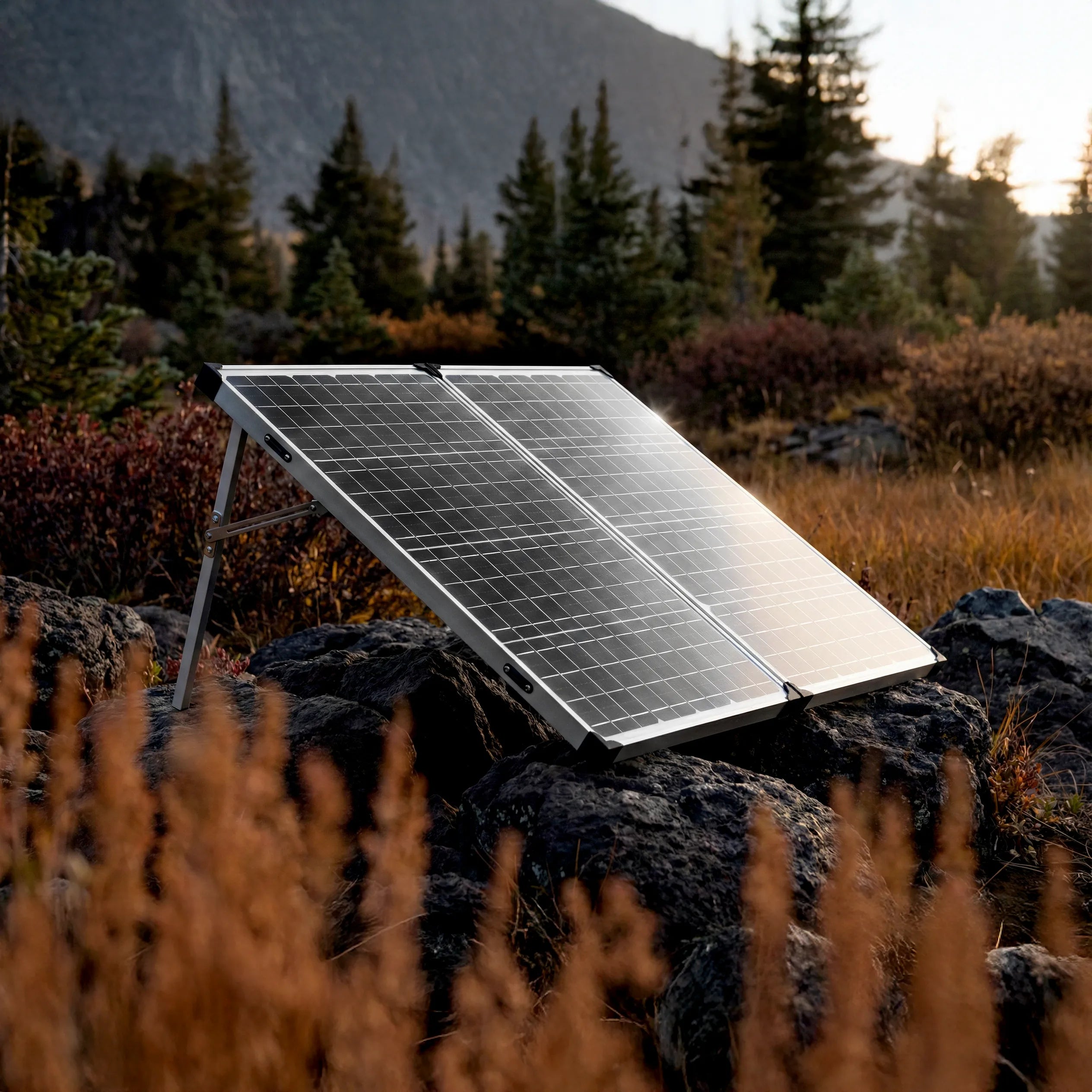 Lion 100W 12V Folding Solar Panel - Glass Architecture