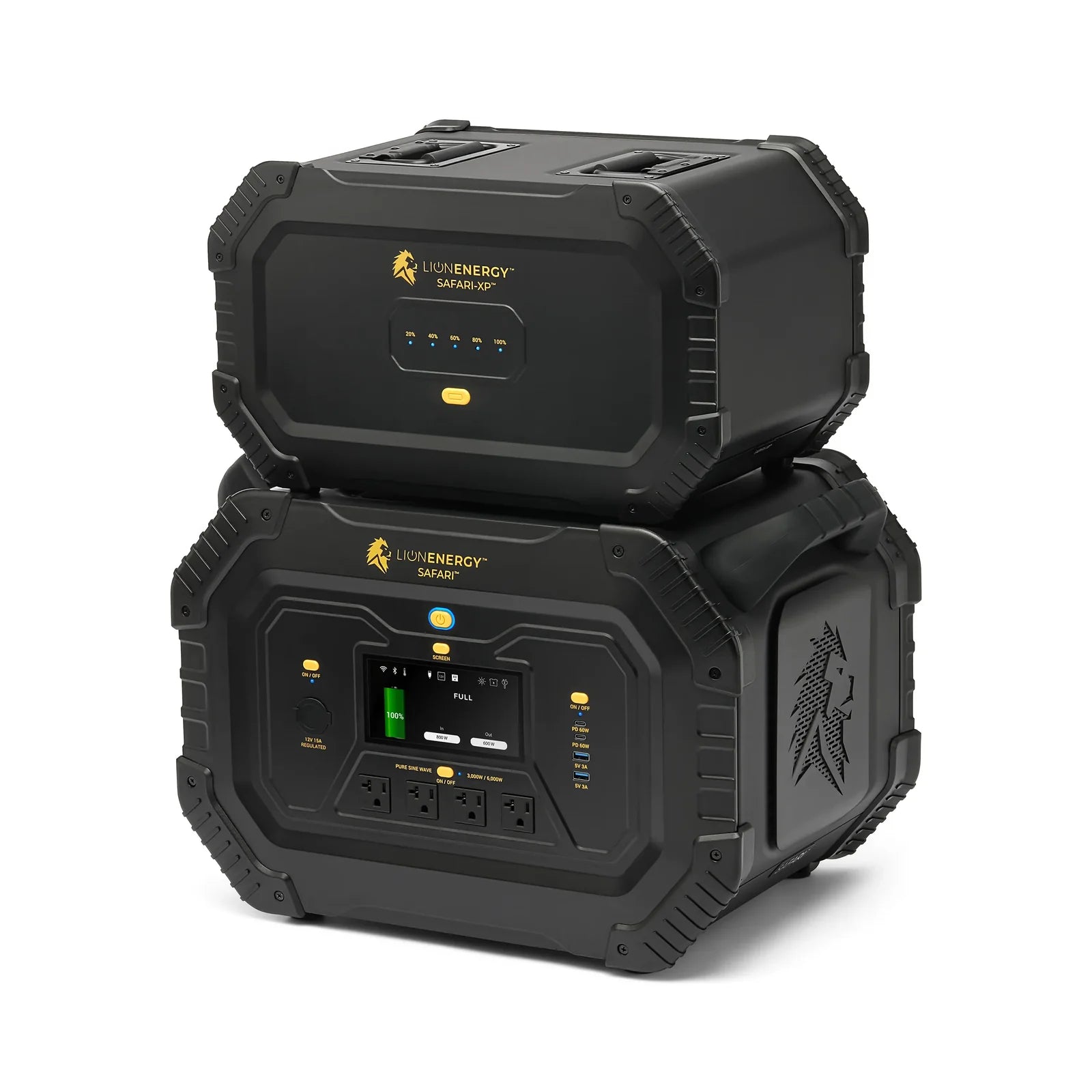 Recertified Lion Energy Safari Portable Solar Generator (Non-30A Core Edition, 922Wh LiFePO4 Lithium Battery, 2000W Continuous / 4000W Surge Pure Sine Wave Inverter)