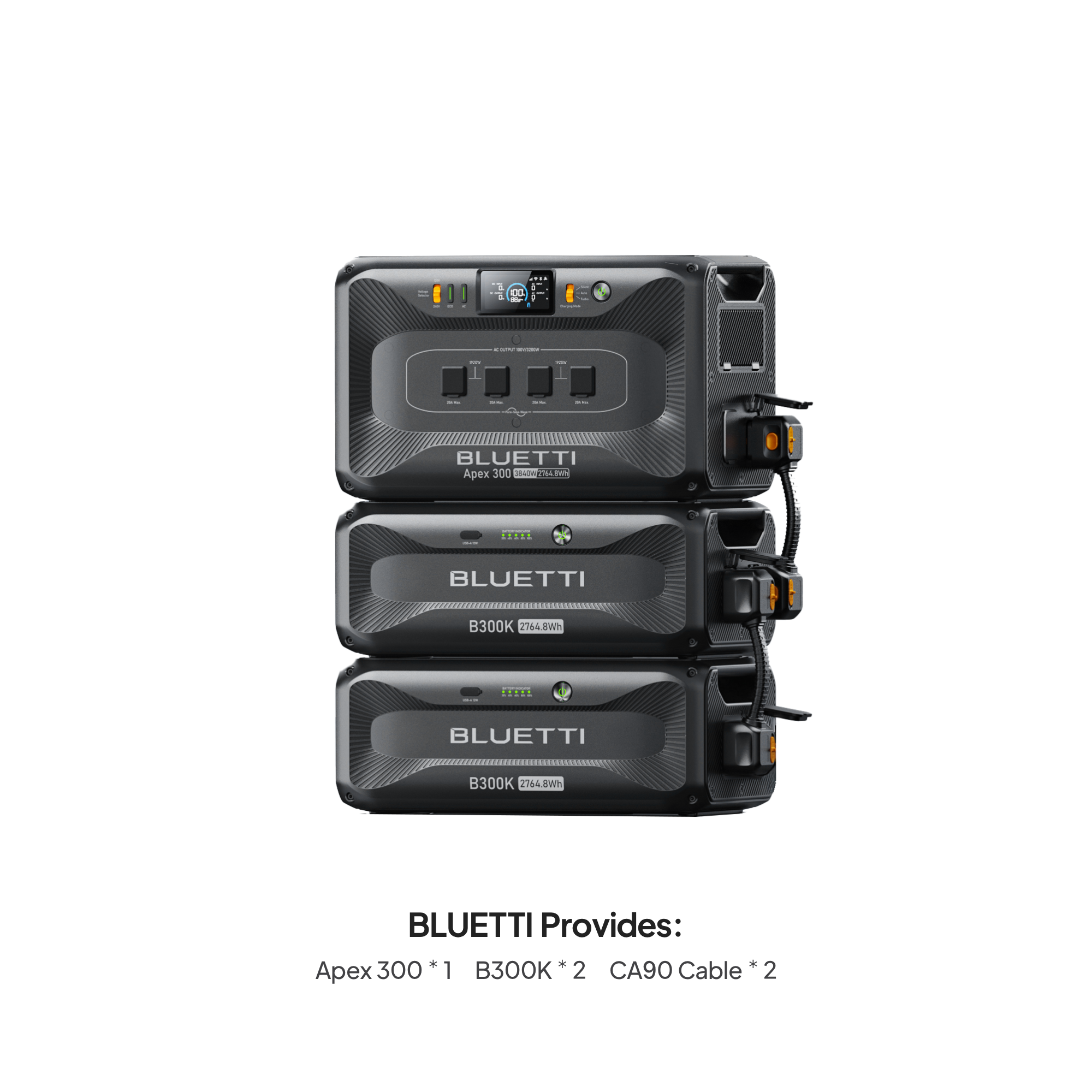 BLUETTI APEX 300 + 2 × B300K Expansion Combo
