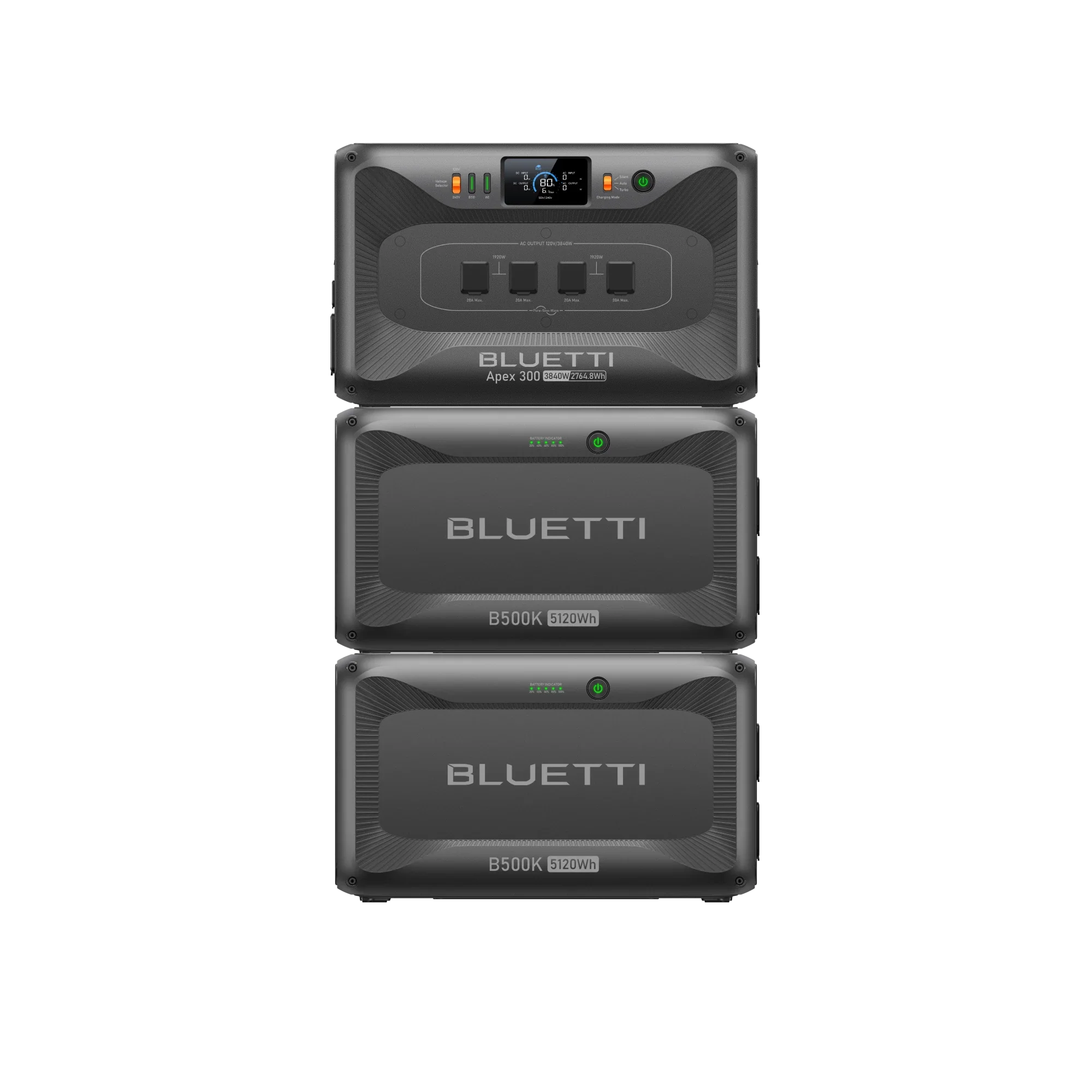 BLUETTI 2 × APEX 300 + B500K Dual-Station System Combo