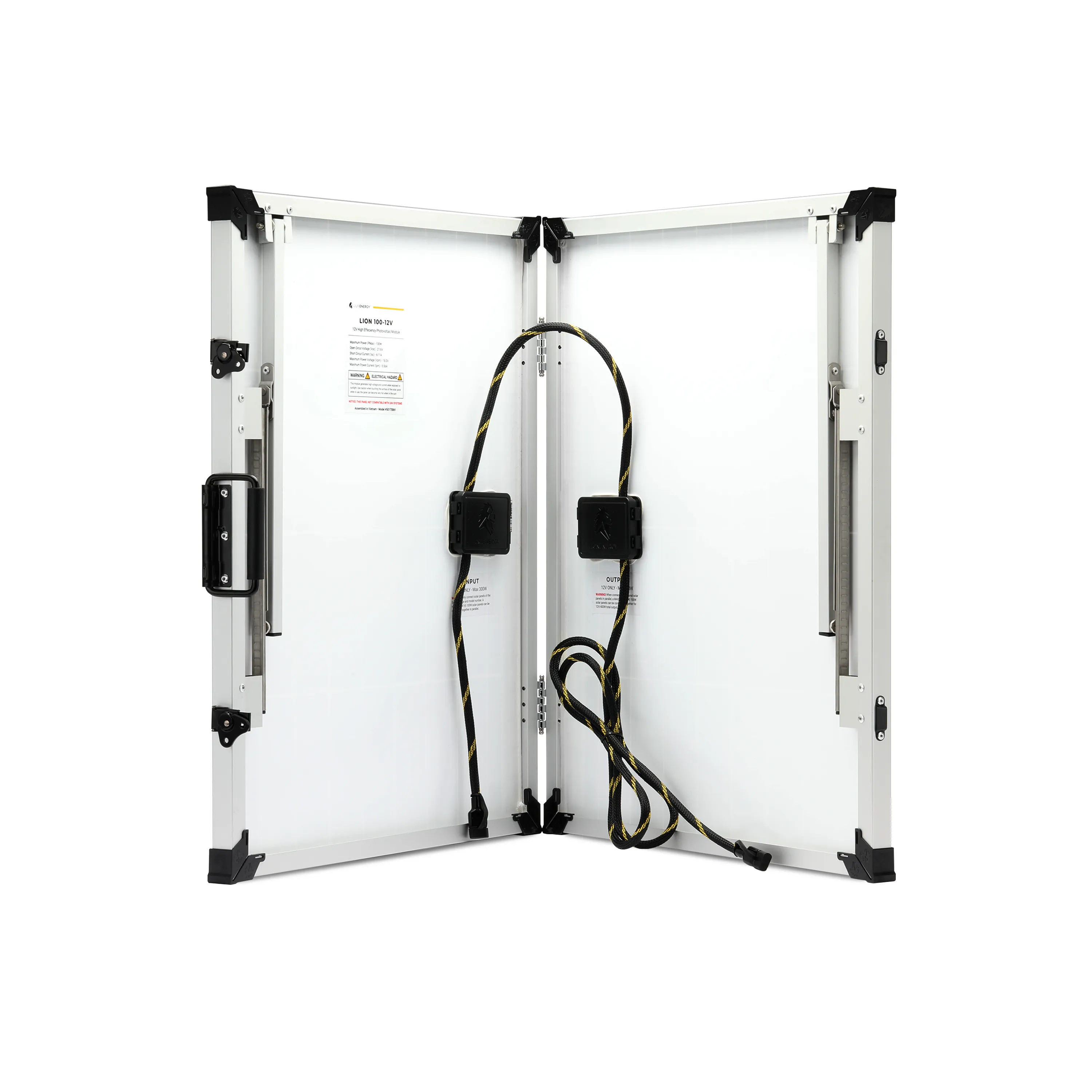 Lion 100W 12V Folding Solar Panel - Glass Architecture