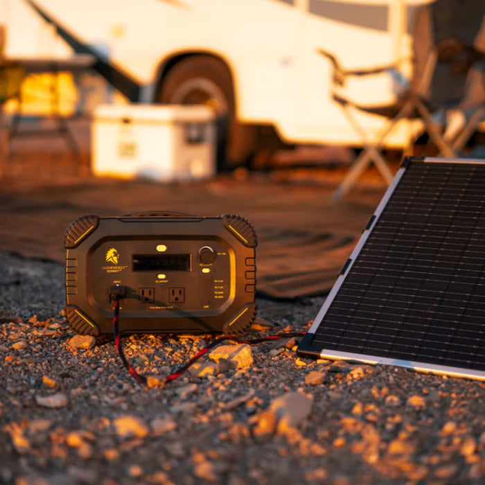 Lion Energy Summit Portable Solar Generator (530W Continuous / 665Wh LiFePO4 Lithium Battery, Compact Rugged Power Station with Bluetooth App Control)