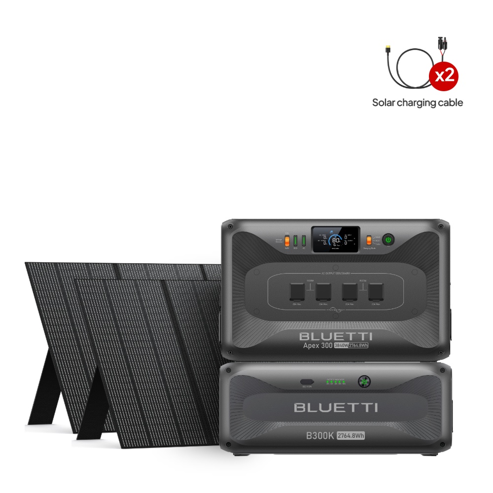 BLUETTI APEX 300 + B300K + 2 × 200W Solar Generator Kit