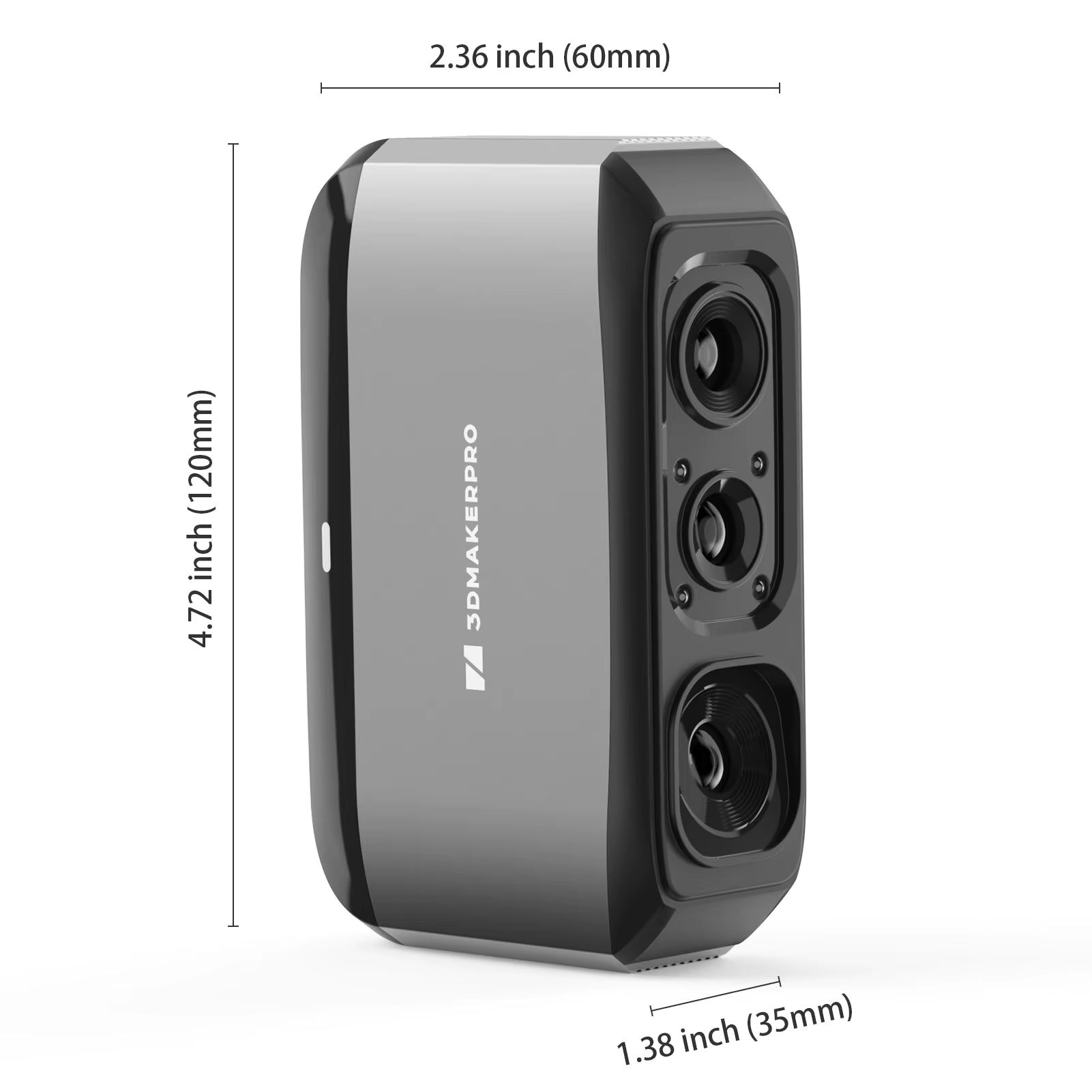 3Dmakerpro Moose Lite Standard 3D Scanner for Printing 0.05Mm Accuracy Handheld 3Dmodel Scanner 10-1500Mm Size for Windows/Macos