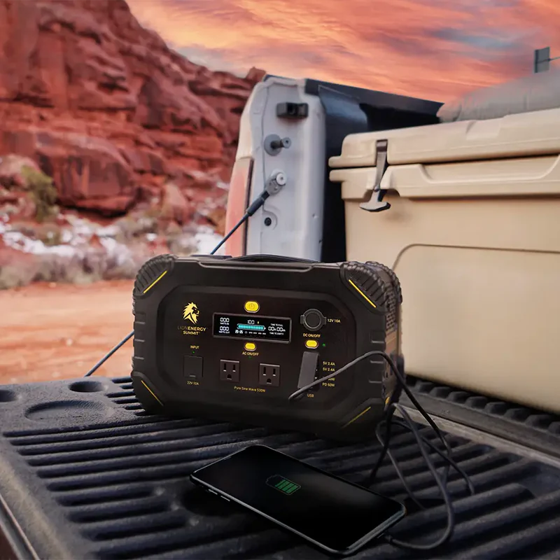 Lion Energy Summit Portable Solar Generator (530W Continuous / 665Wh LiFePO4 Lithium Battery, Compact Rugged Power Station with Bluetooth App Control)
